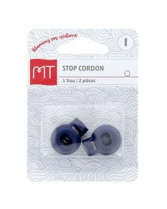 Stop cordon rond 1 trou bleu marine