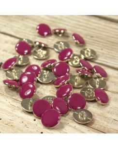 Lot de 5 bouton chic magenta 15 mm