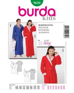 Patron burda 9620 kids peignoir