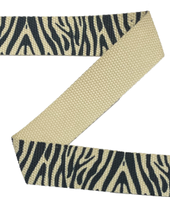 Polysangle sublimée zèbre sur grège 30mm