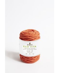 Pelote de fil Eco Vita 12 - coton recyclé orange col n°10