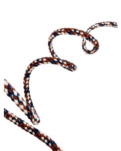 Cordon fantaisie 6mm blanc/bleu/terra