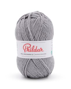 Pelote de laine phil imaginaire 3,5 gris chiné Phildar