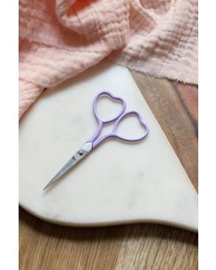 Ciseaux broderie cœur lilas - Lise Tailor