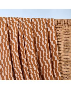 Tissu crêpe de viscose Domino ochre et blush - Atelier Brunette