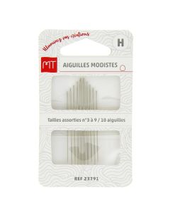 Aiguilles modistes assorties n° 3 à  9