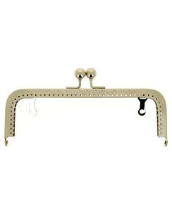 Fermoir argenté rectangulaire 18 cm