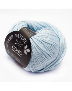 Pelote de fil à tricoter Gong bleu ciel 130 m - Plassard