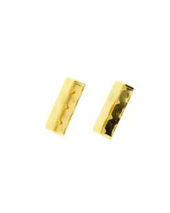 Embouts terminaison de sangle dorés 30 mm