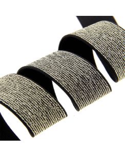 Élastique lurex doré 25 mm