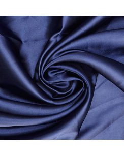 Tissu satin Lala uni bleu marine