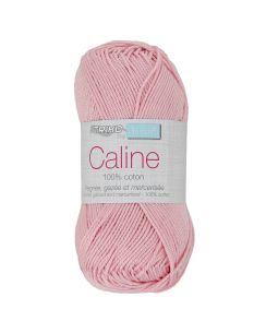 Pelote fil à tricoter Caline 50g 100% coton mercerisé - Col. 110 Rose pâle