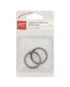 Anneaux pour porte-clé 25 mm - nickel mat 2 pcs