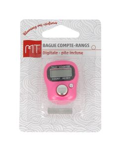 Compteur de rang bague rose fushia MT