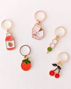 Lot de 5 anneaux marqueurs de maille Gourmandises - Hello Kim