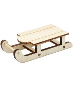 Luge miniature Naturel - 7,5 x 4 x 2,5 cm pour le monde des Lutins - Rico Design