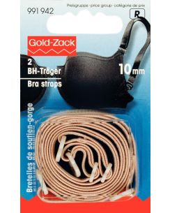 Bretelles de soutien-gorge, 10mm, couleur chair