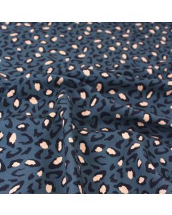 Tissu viscose Bagheera bleu - Églantine et Zoé