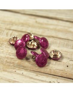 Lot de 5 bouton Shiny magenta 10 mm