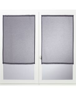 Paire de vitrages Mémoire anthracite uni