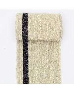 Bord cote 2rayures - tout lurex ecru