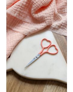 Ciseaux broderie cœur rose clair - Lise Tailor