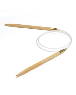 Aiguille tricot circulaire bambou n°7 80 cm