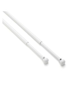 2 tringles blanches 60-100 cm embouts boule