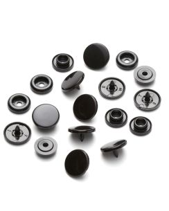 Boutons pression Color Snaps  noirs 12.4mm x30