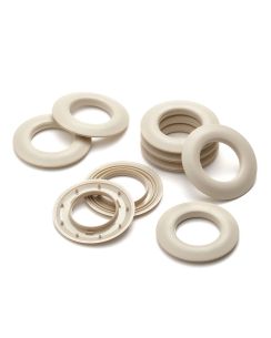Oeillets clipsables plastique  Ø 25 mm couleur Pierre 
