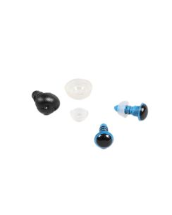Lot de 2 yeux à clipser bleu + truffe