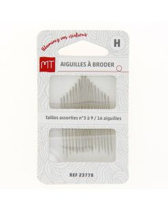 Aiguilles à broder assorties n° 3 à 9
