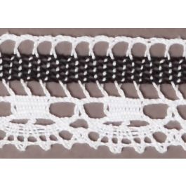 Ruban Dentelle 100 % Coton Vert Foncé Emilia – 5 M × 15 Mm – Dentelle Au Crochet Naturelle Pour Couture, Décoration & Mariage Vintage
