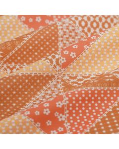 Tissu cretonne Patchwork ocre 