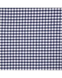 Tissu coton vichy marine et blanc