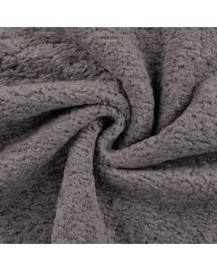 Tissu lainage polyester texturé uni gris - Origine Italie