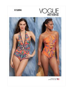Patron Vogue 1894Y5 - maillots de bain doublés du 46 au 54 