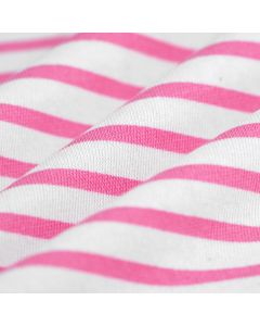 Tissu French terry marinière  rose