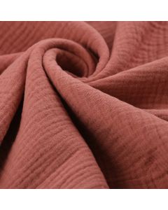 Tissu double gaze Gaby terracotta