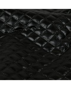 Tissu matelassé brillant losange noir