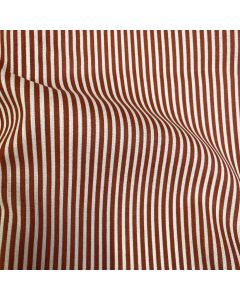 Tisse teint viscose rayée marron blanc