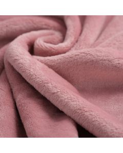 Tissu douillette unie Cozy vieux rose