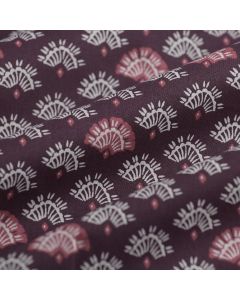Tissu cretonne Kalyan prune