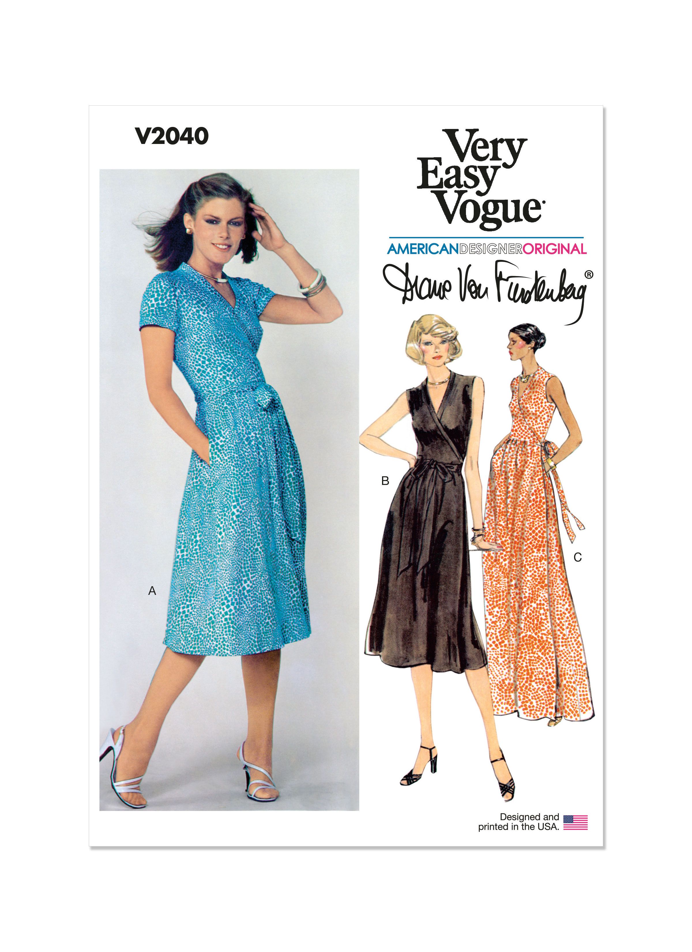 Patron Couture Vogue 8104 - Robe Longue Années 90 Avec Nœud Et Fentes - Occasion