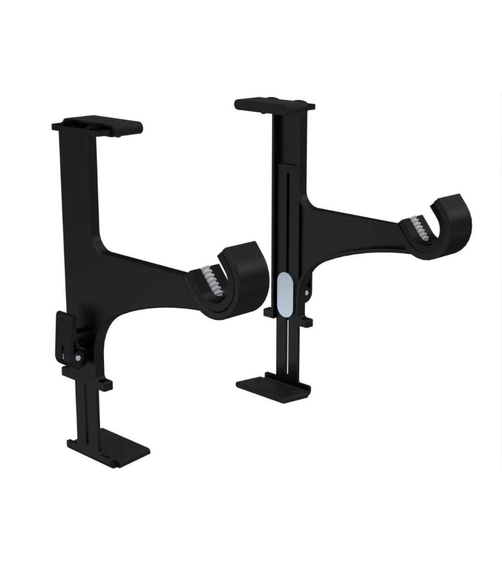 niffgaff Support Tringle Rideaux sans Perçage pour Coffre Volet Roulant - Fixation Autocollante, Convient aux Barres 19-28 mm, Lot de 2, Métal Résistant, Installation Facile