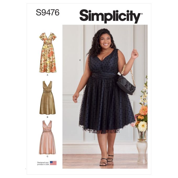 Patron De Couture Simplicity 9164 Vintage - Robe Demoiselle Motif Coupé - Taille 14