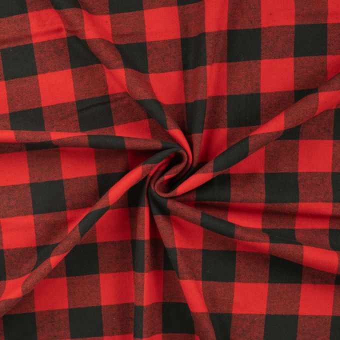 Coupons De Tissu Coton à Carreaux - Noir, Rouge, Blanc, Gris, 3 Pièces De 140x50 Cm
