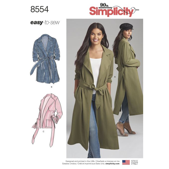 Patron Simplicity Veste Femme 34 42