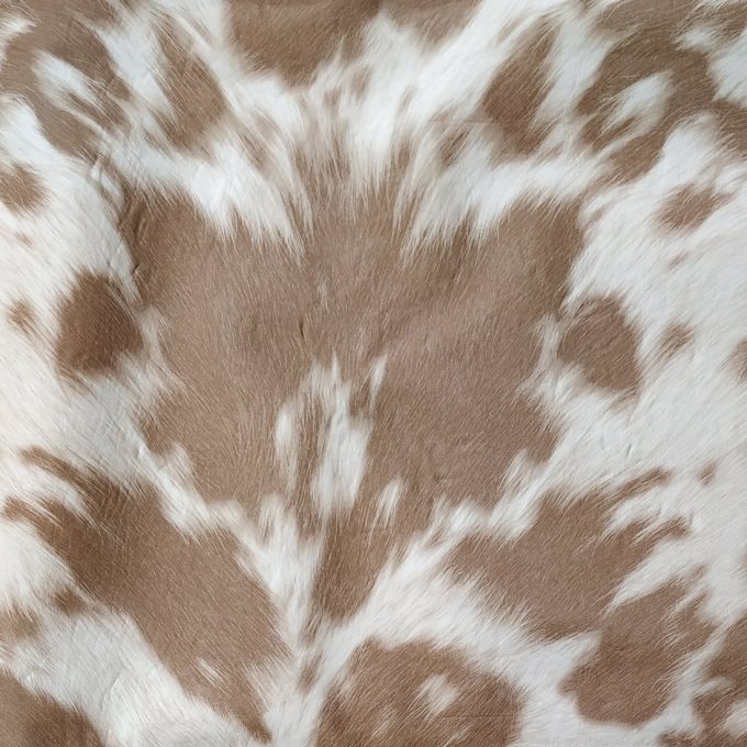 Tissu simili cuir imprimé peau de vache marron