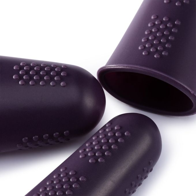 Protège-doigts En Silicone Noir – Lot De 10 – Taille M – Antidérapant – Pour Jardinage, Couture, Bricolage – Réutilisable